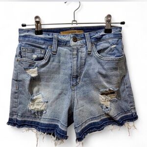 Joe’s Size 24 Distressed Light Blue Denim Women’s Shorts